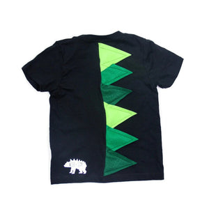 KIDS + ADULTS Dinosaur Spike Tee Rex Shirt - GREEN OMBRE