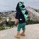 Baby Toddler Kids Summer Spikes Dinosaur Hoodie - Palms - Wolfe and Scamp