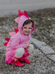 Candy Pink Dino Hoodie with Pink Ombre Spikes
