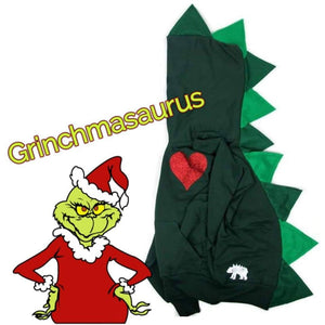#005 - CLEARANCE RTS RARE Grinchmasaurus Zip Up Hoodie  - Youth S (6/7) | Youth XL (18-20)