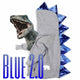Jurassic World Blue Inspired Dinosaur Hoodie -- Blue Geode - Gray Jacket -- Wolfe and Scamp