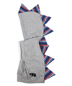 Limited Edition Patriotic  Baby Toddler Kids Dino Hoodie --- July 4th Stars and Stripes - Wolfe and Scamp
