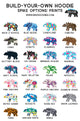Custom Kids Dinosaur Hoodie - Build Your Own Personalized Dino Hoodie for Toddlers and Kids - Wolfe and Scamp