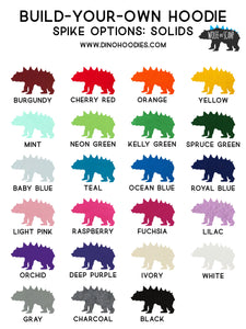 Custom Kids Dinosaur Hoodie - Build Your Own Dino Hoodie for Toddlers and Kids - Wolfe and Scamp