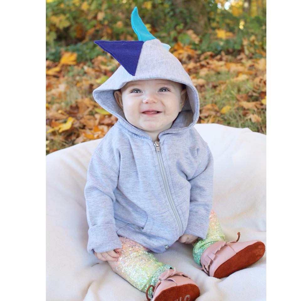 Blue Ombre Dinosaur Spike Hoodie – Wolfe and Scamp