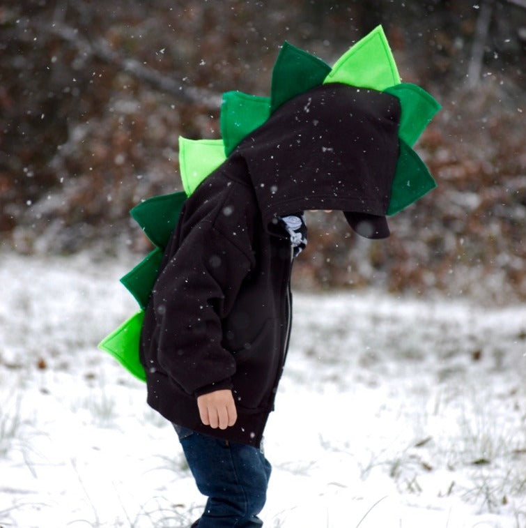 Black & Green Ombre Dino Hoodie Black & Green Ombre Dino Hoodie