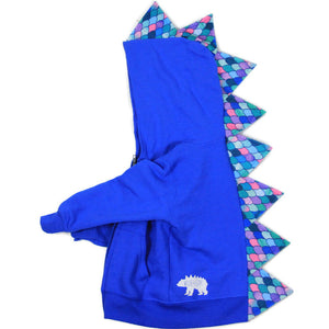 rainbow fish scale dinosaur hoodie for preschoolers