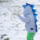 Jurassic World Blue Inspired Dinosaur Hoodie -- Blue Geode - Gray Jacket -- Wolfe and Scamp