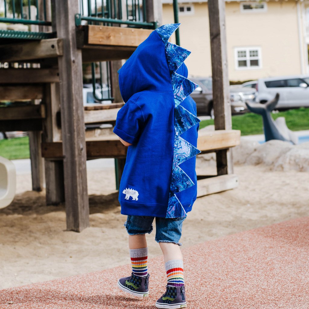 Jurassic World Blue Inspired Dinosaur Hoodie -- Blue-ti-full Dino -- Blue  Geode Galaxy - Blue Jacket