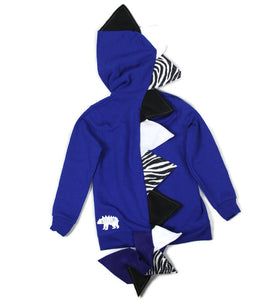 handmade blue dragon hoodie for babies toddlers and kids
