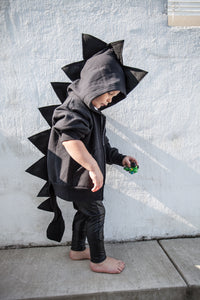 Baby/Toddler/Kids Halloween  Black Dragon Hoodie With Tail - Wolfe and Scamp