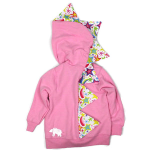  Baby Toddler Pink Dinosaur Hoodie - Twinkle Twinkle Little Rawr - Star Dust Spikes - Wolfe and Scamp