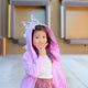 pink dinosaur hoodie for preschool and toddler girls
