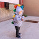 Toddler Dino Hoodie - Cute Boy Dinosaur Hoodie - Skittlesaurus - Wolfe and Scamp