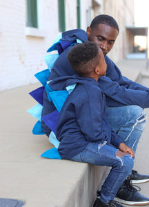 Father's Day gift idea matching handmade dinosaur hoodies