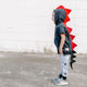 toddler black dragon costume hoodie with red spikes