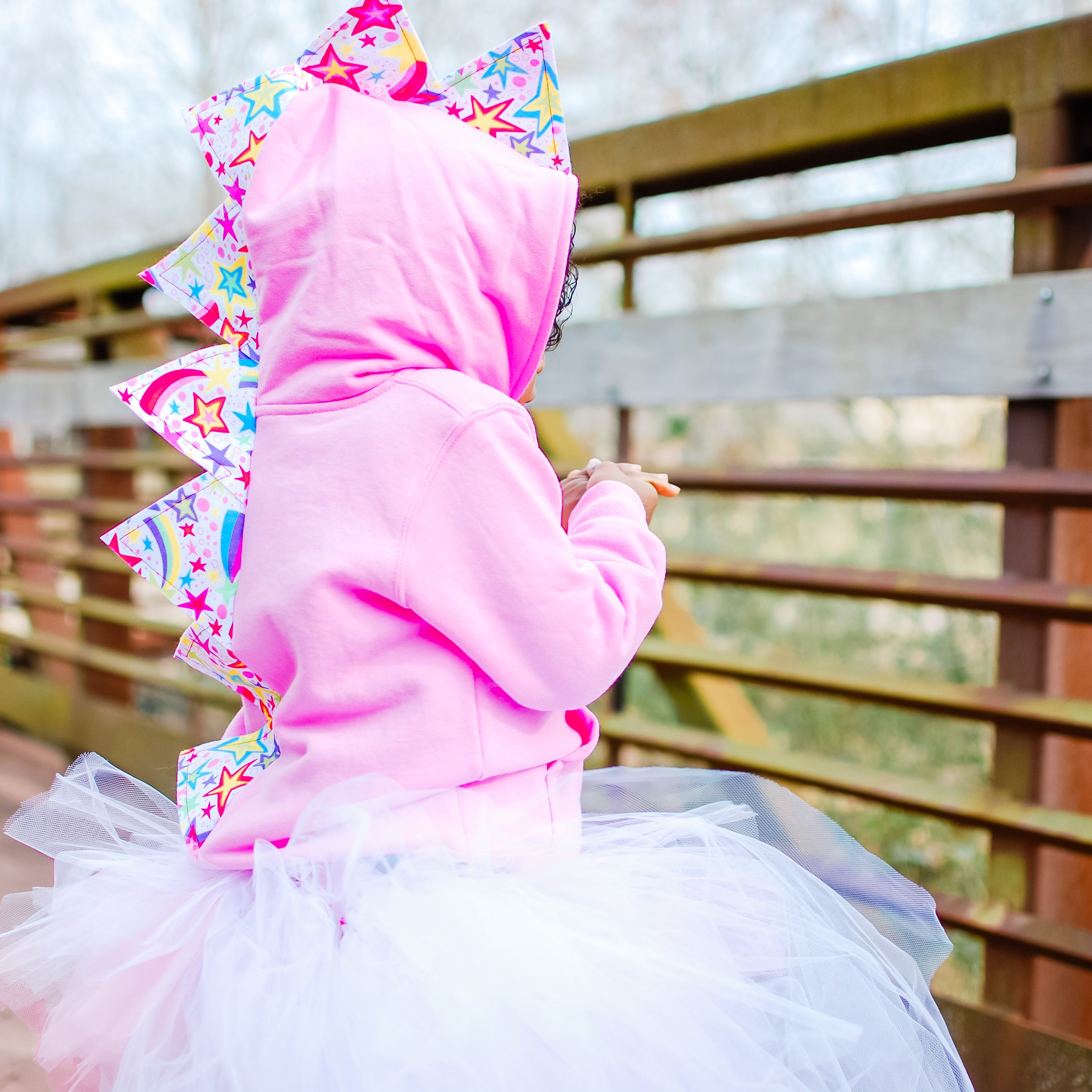 Pink dinosaur hoodie Clearance