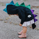 Baby/Toddler/Kids Black Dragon Hoodie with Tail - Magical Mermaid Dragon - Wolfe and Scamp