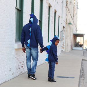 Father and son matching dinosaur hoodie gifts