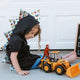 preschool dinosaur spike construction truck hoodie