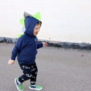 Toddler Boy Dinosaur Hoodie - Seahawks Style - Wolfe and Scamp